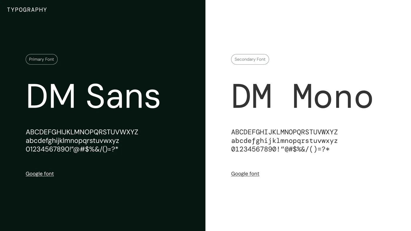 Tipografías de Atenai: DM Sans y DM Mono