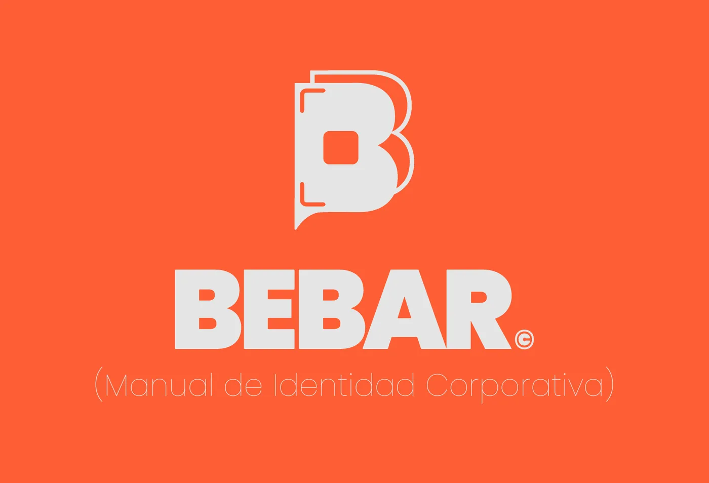 Portada del manual de identidad de Bebar