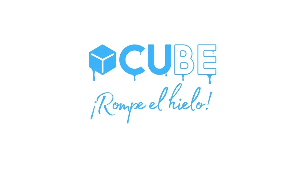 Logotipo de Cube con el lema ¡Rompe el hielo!