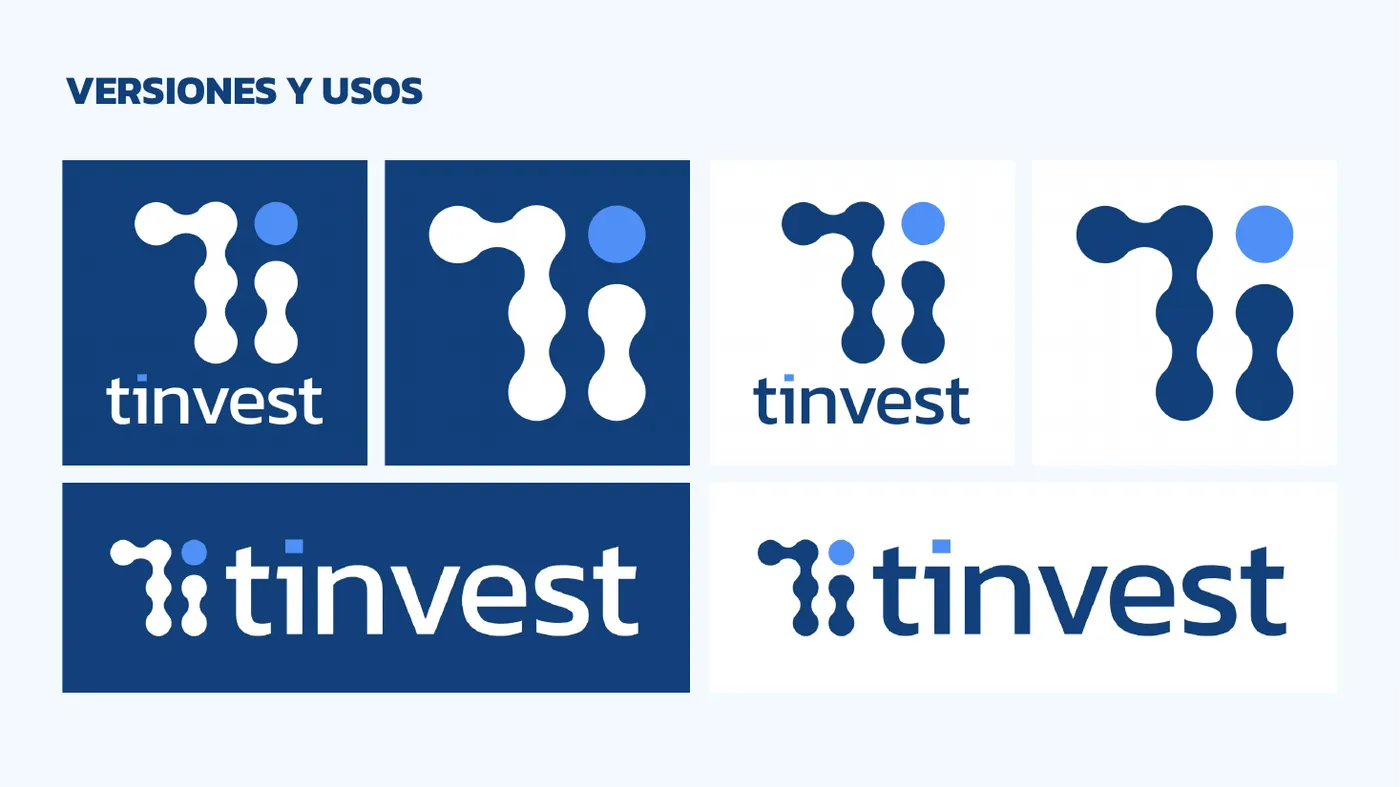 Versiones y usos del logotipo de Tinvest